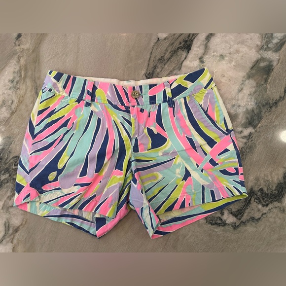 🌴🩷🌴 Lilly Callahan Shorts, hot pink, royal blue, chartreuse, aqua and wh… - Picture 1 of 5